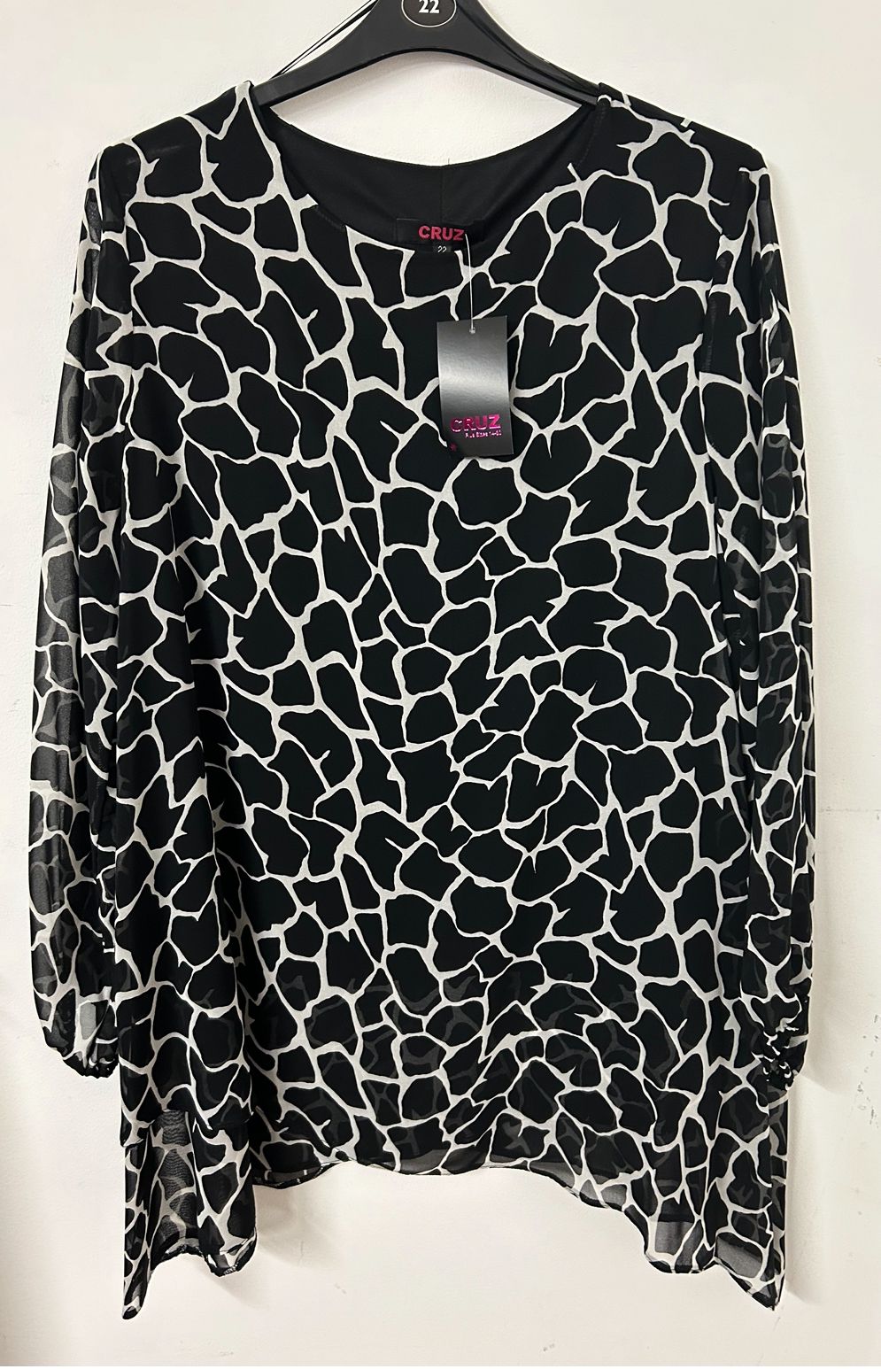 Lined Layered Tunic - giraffe Print