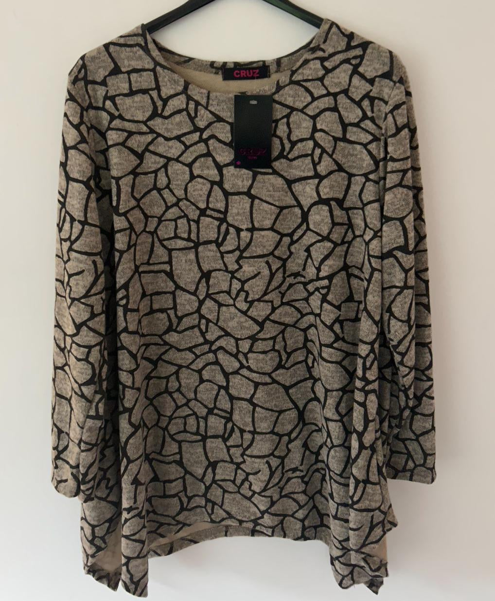 Pebble Print Top - 3 colours ONE SIZE