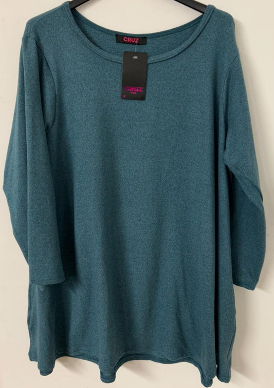 Gorgeous Super Soft Plain Sweat Top - lots of colours ONE SIZE